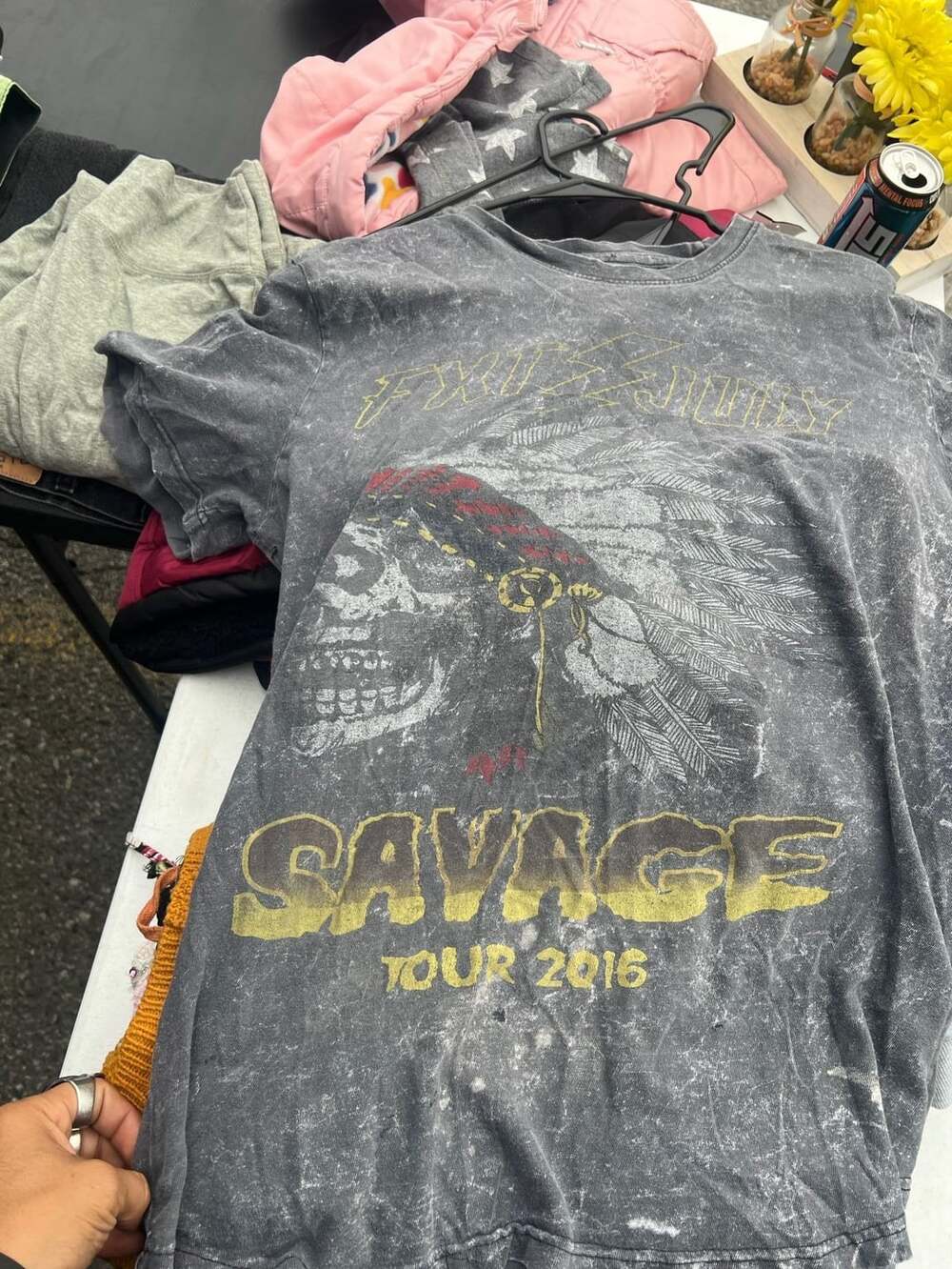 Vintage Savage Tour 2016 Band T-Shirt Mineral Wash Gray